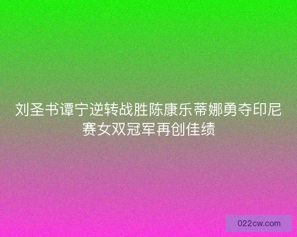 刘圣书谭宁逆转战胜陈康乐蒂娜勇夺印尼赛女双冠军再创佳绩